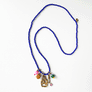 Collage Necklace: Royal Blue with Horse Stirrup Charm (S26D)