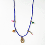 Collage Necklace: Royal Blue with Horse Stirrup Charm (S26D)