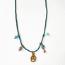 Collage Necklace: Forest Green with Horse Stirrup Charm (S26K)