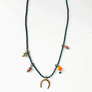 Collage Necklace: Forest Green with Lucky Horseshoe Charm (S26L)