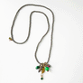 Collage Necklace: Grey with Hand with Riding Crop Charm (S26R)