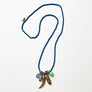 Collage Necklace: Denim Blue & Horn (JU10)