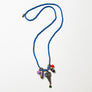 Collage Necklace: Cornflower Blue with Ice Cream Cone (JU1)