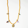 Collage Necklace: Marigold with Roman Coin Charm (S26V)
