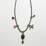 Collage Necklace: Green & Brown (O2512)