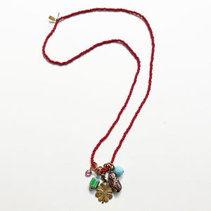 Collage Necklace: Red (O2520)