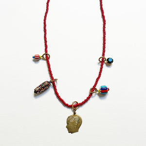 Collage Necklace: Red (O2524)