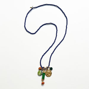 Collage Necklace: Navy Blue (O2525)