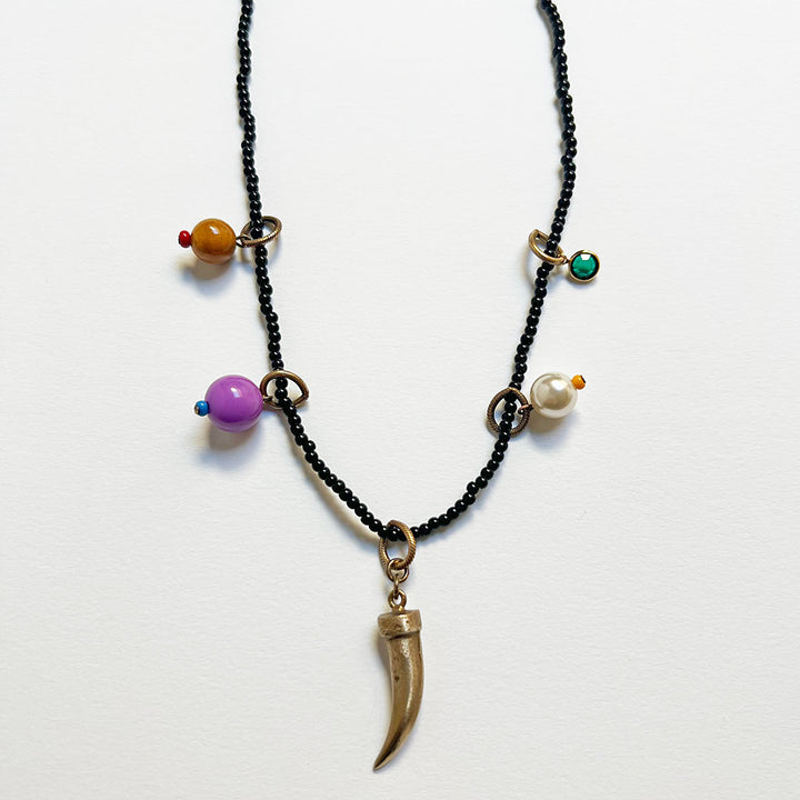 Collage Necklace: Black (O254)