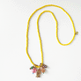 Collage Necklace: Yellow with Owl on Branch Charm (S266)