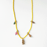 Collage Necklace: Yellow with Owl on Branch Charm (S266)