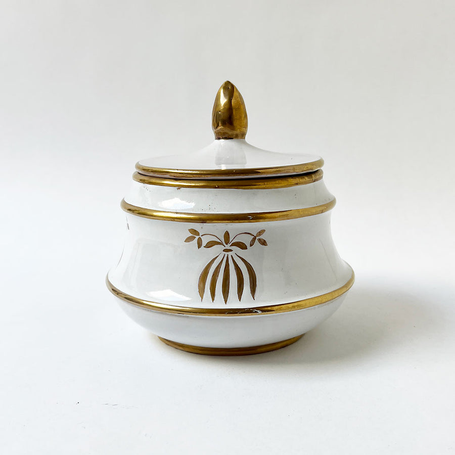 Vintage Ceramic Vessel with Lid Made in Italy
