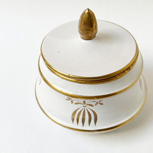 Vintage Ceramic Vessel with Lid Made in Italy