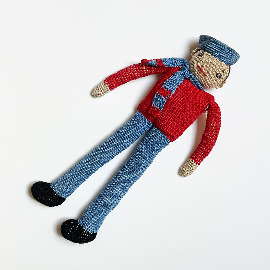 Vintage Crochet Sailor Figurine