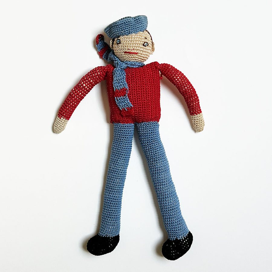 Vintage Crochet Sailor Figurine