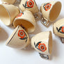 Vintage Mayfair Art Deco Floral Ceramic Cups & Saucers by Leigh Potters Made in the USA (set of 20)