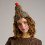 Multi Color Beanie with Pom Pom 100% Wool