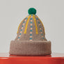 Dove Gray Beanie with Pom Pom 100% Wool