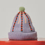 Lilac Beanie with Pom Pom 100% Wool