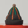 Charcoal Beanie with Pom Pom 100% Wool