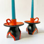 Vintage Mid-Century Ceramic Candle Holders Made in Japan (Set of 2)