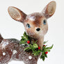Holiday Deer with Wreath Figurine