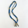Lariat Hand-Beaded Necklace (Denim)
