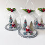 Glass Dome Winter Wonderland with Santa Claus Ornament