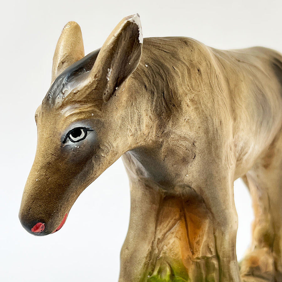 Vintage Chalkware Droopy Donkey Figurine