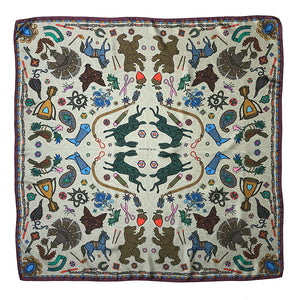 PATCH NYC Daydream with Rabbits Silk Scarf