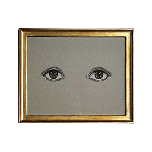 Don Carney Pair of Brown Eyes Art Print in Silver Frame