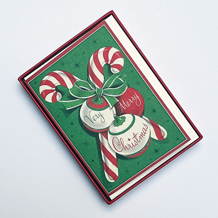 Holiday Notecard Set: Double Candy Cane