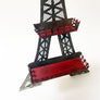 Vintage Metal Eiffel Tower Hanging Sculpture with Display Shelves