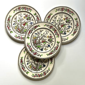 Vintage Alfred Meakin Indian Tree Ceramic Plates Made in England (Set of 4)