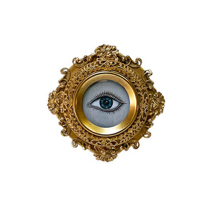 Don Carney Blue Eye - Art Print in Ornate Vintage Metal Frame