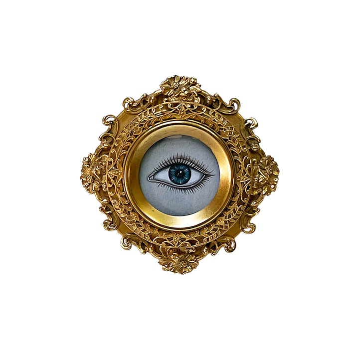 Don Carney Blue Eye - Art Print in Ornate Vintage Metal Frame