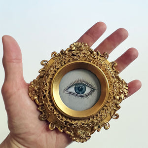 Don Carney Blue Eye - Art Print in Ornate Vintage Metal Frame