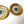 Don Carney Pair of Blue Eyes - Art Prints in Vintage Gold Leaf Round Frames