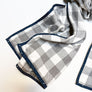 Grey & Cream Check Flannel Scarf