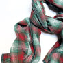 Red, Green & Cream Plaid Flannel Scarf