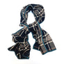 Black, Brown & Cream Check Flannel Scarf
