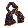Blue, Red, Cream Plaid Flannel Scarf
