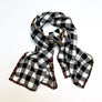 Black & White Check Flannel Scarf
