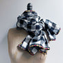Black & White Check Flannel Scarf