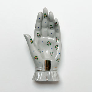 Vintage Ceramic Hand with Flowers Made in Japan