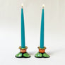 Vintage Hand Painted Floral Ceramic Candle Holders Made in Japan (Set of 2)