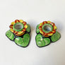 Vintage Hand Painted Floral Ceramic Candle Holders Made in Japan (Set of 2)