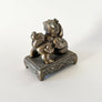 Vintage Foo Dog with Ball on a Stand Metal Incense Burner Made in Japan