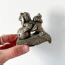 Vintage Foo Dog with Ball on a Stand Metal Incense Burner Made in Japan