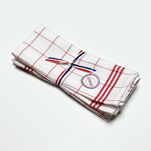 Classic French Tea Towel in Red & White Plaid (Set of 2)